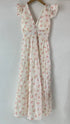 Vintage V Neck Design Midi Dress